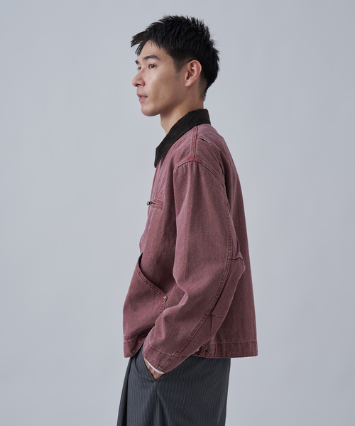 新品タグ付❤︎25SS PRIDE コットン リネン 切替 ブルゾン ジャケット B.C STOCK（ベーセーストック） ブルゾン アウター 「PLANET OF EARTH