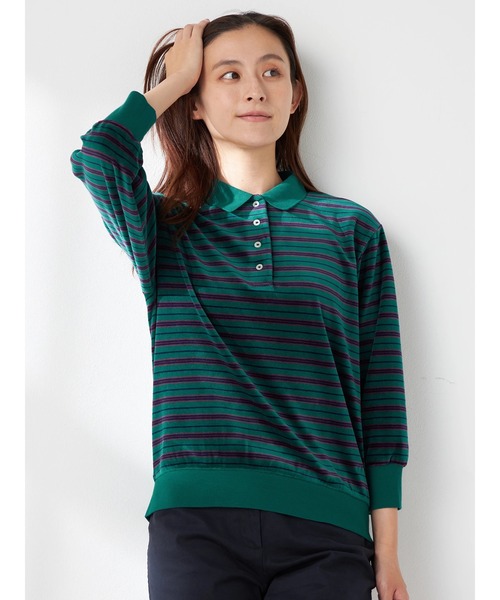 McGREGOR（マックレガー） ポロシャツ ポロ ベロアボーダーポロ