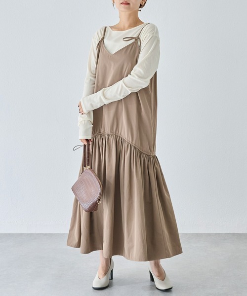 ヒトハリママ hitoharimama ローラキャミワンピース LAVEANGE（ラビアンジェ） ワンピース 「前後2WAY」ドロストキャミ