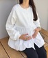 授乳ブラ マタニティ 「 mamaレタス 」 産前産後OK 異素材ペプラムバルーンカーディガン 関連画像5