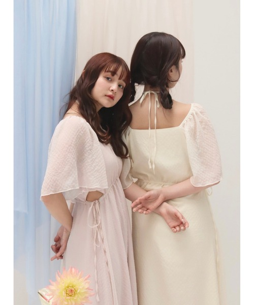 「muguet」 半袖ワンピース FREE ピンク レディース_画像7