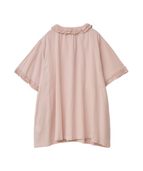 Pink House ベージュひざ丈ワンピース 半袖 PINK HOUSE（ピンクハウス） 半袖ワンピース フリー キナリ レディース