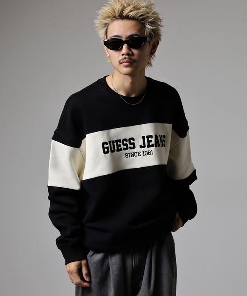 【ダークネイビー(G7V2)】GUESS スウェット トレーナー(M)GUESS Box Cn Sweatshirt GUESS | GUESS スウェット トレーナー(M)GUESS Box Cn Sweatshirt
