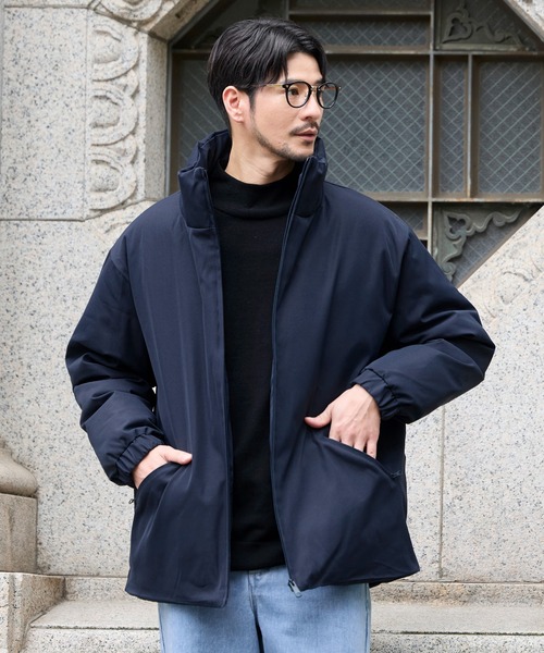 SPU（スプ） ブルゾン アウター ウォッシャブル撥水スタンドネックパフ