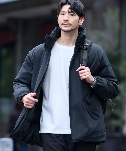 SPU（スプ） ブルゾン アウター ウォッシャブル撥水スタンドネックパフ