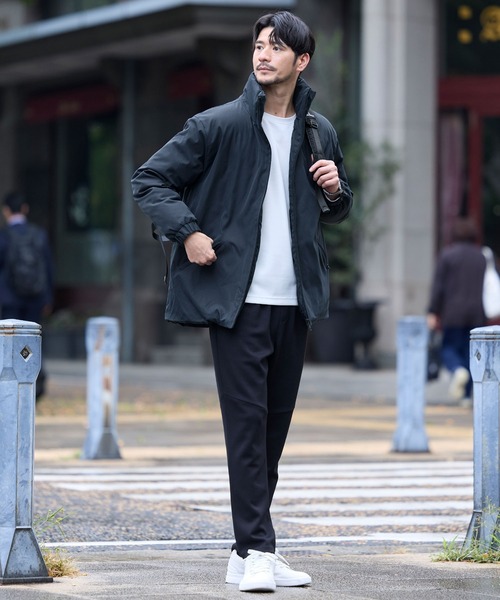 SPU（スプ） ブルゾン アウター ウォッシャブル撥水スタンドネックパフ