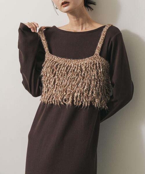SENSE OF PLACE by URBAN RESEARCH キャミソール ニットブラビスチェ