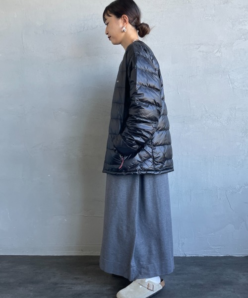 ナンガ ロングダウンカーディガン コート ジャケット キャンプ ブラック S NANGA（ナンガ） ダウンコート ダウンジャケット 7DAYS インナーダウン