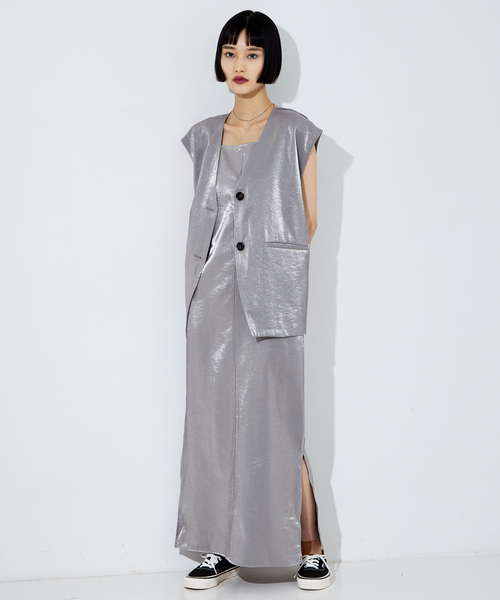 「NOMINE」 ベスト フリー シルバー レディース_画像2