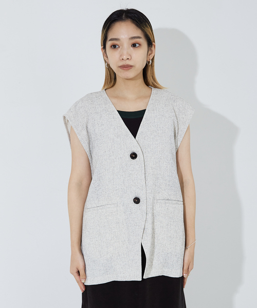 「NOMINE」 ベスト フリー シルバー レディース_画像3