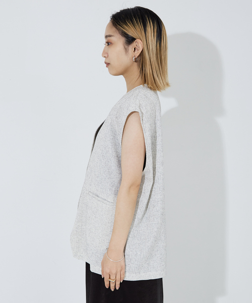 「NOMINE」 ベスト フリー シルバー レディース_画像4