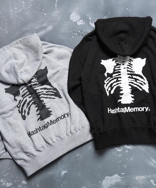 パーカー 「MEMORY」ボーンハート ジップパーカー / Bone Heart Zip Hoodie メンズ レディース | #MEMORY | 03