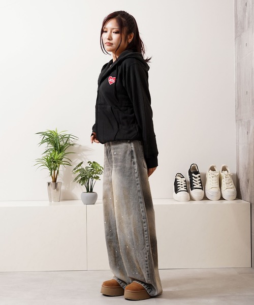 パーカー 「MEMORY」ボーンハート ジップパーカー / Bone Heart Zip Hoodie メンズ レディース | #MEMORY | 09