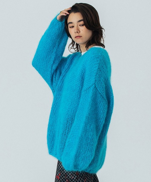 【ROSE BUD】新作 新品未使用 一般販売 売り切れ ハンドメイドニット ROSE BUD（ローズバッド） ニット セーター (mici)Decorative cable