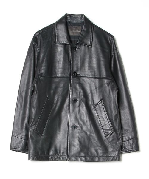 NANO UNIVERSE ブラックレザージャケット NANO universe（ナノ・ユニバース） レザージャケット S ブラック