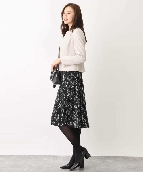 「OFUON」 長袖ワンピース 40 ブラック レディース_画像5