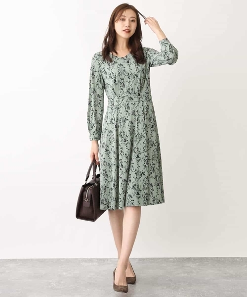 「OFUON」 長袖ワンピース 40 ブラック レディース_画像9