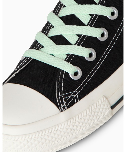 「CONVERSE ALL STAR」 ハイカットスニーカー 6.5 ブラック×グリーン メンズ_画像7