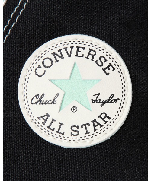 「CONVERSE ALL STAR」 ハイカットスニーカー 6.5 ブラック×グリーン メンズ_画像9