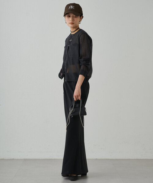 「LOUNGEDRESS」 半袖ニット FREE ベージュ レディース_画像3