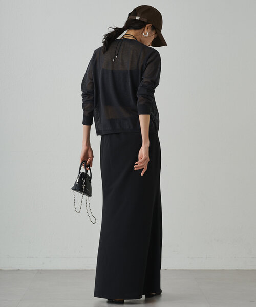 「LOUNGEDRESS」 半袖ニット FREE ベージュ レディース_画像4