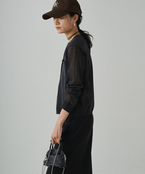 「LOUNGEDRESS」 半袖ニット FREE ベージュ レディース_画像8