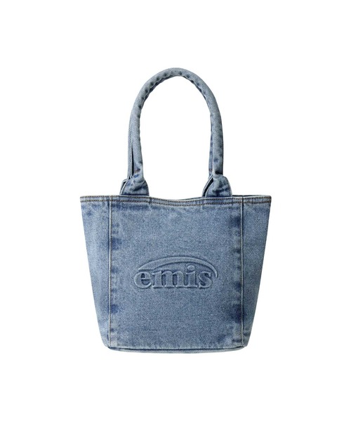 emis トートバッグ LOGO EMBOSSED DENIM TOTE BAG レディース メンズ