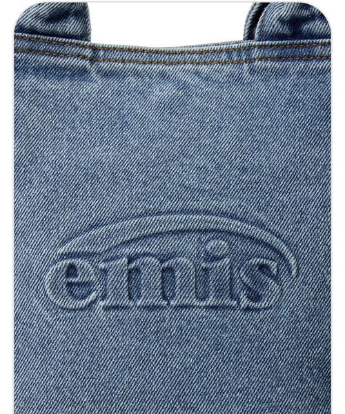 emis トートバッグ LOGO EMBOSSED DENIM TOTE BAG レディース メンズ