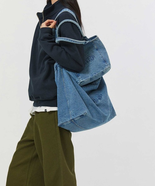 emis トートバッグ LOGO EMBOSSED DENIM TOTE BAG レディース メンズ