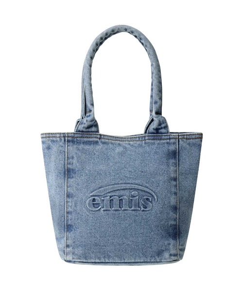 emis トートバッグ LOGO EMBOSSED DENIM TOTE BAG レディース メンズ