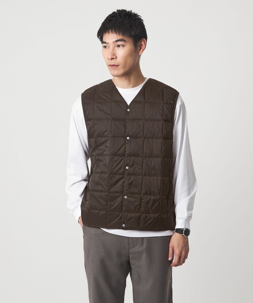 TAION（タイオン） ダウンベスト ベスト 「TAION」Vネック ボタン