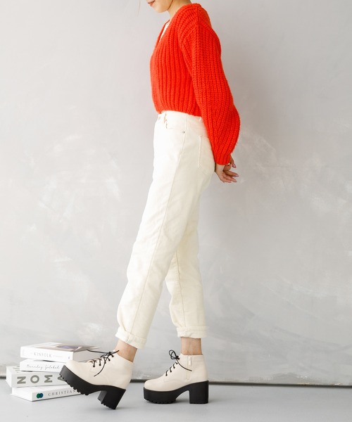 「attagirl」 ショートブーツ S アイボリー レディース_画像9