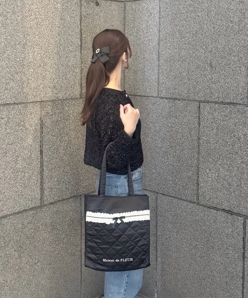Maison de FLEUR（メゾンドフルール） トートバッグ コットンフリル