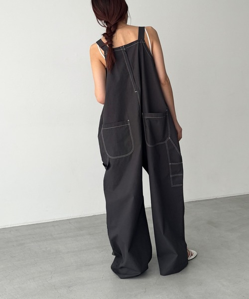 「CANAL JEAN」 パンツ ONE SIZE チャコールグレー レディース_画像3