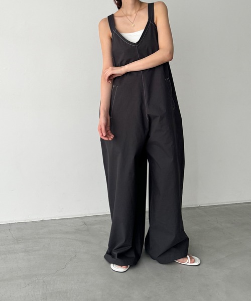 「CANAL JEAN」 パンツ ONE SIZE チャコールグレー レディース_画像5