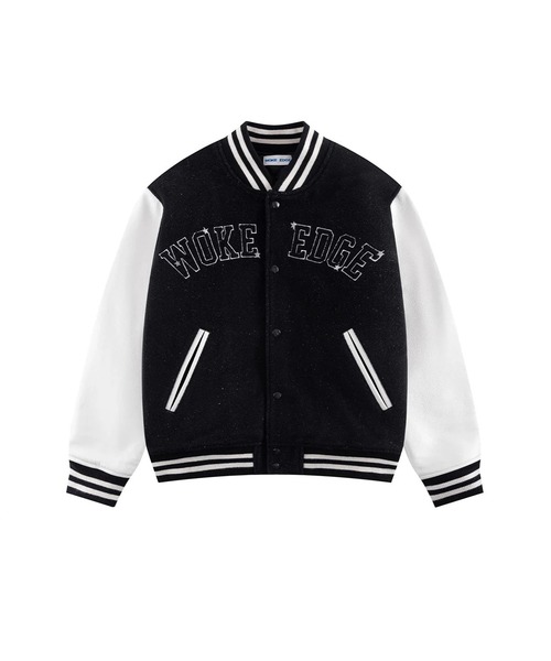 WOKE EDGE（ウォークエッジ） スタジャン Varsity Jacket メンズ