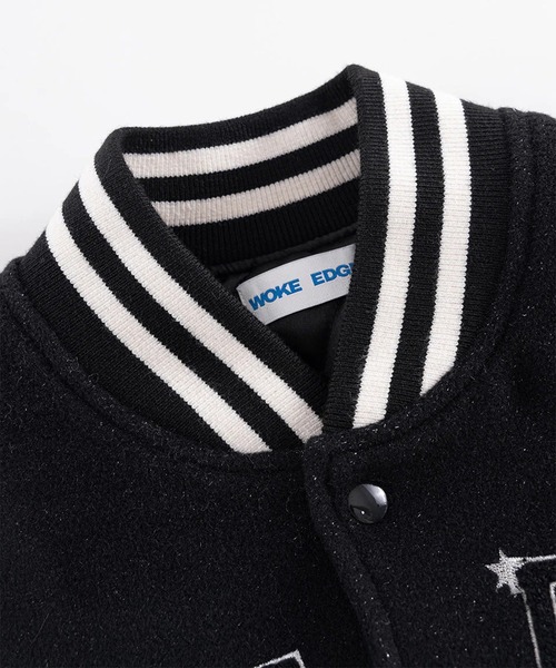 WOKE EDGE（ウォークエッジ） スタジャン Varsity Jacket メンズ