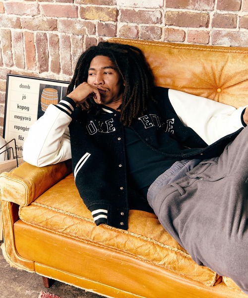 WOKE EDGE（ウォークエッジ） スタジャン Varsity Jacket メンズ