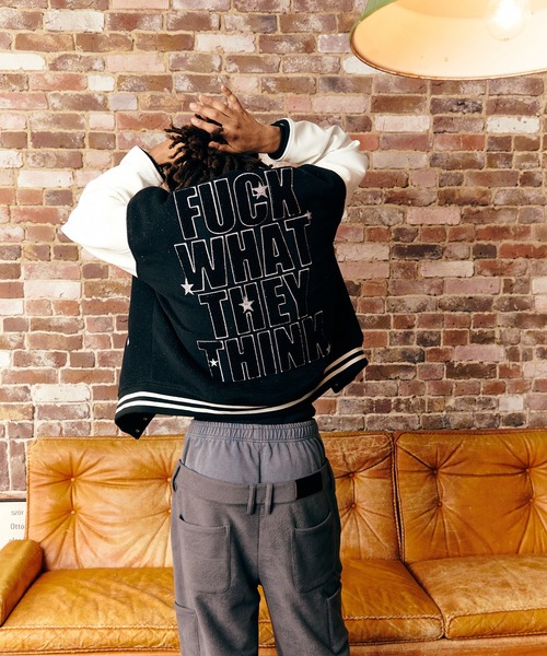 WOKE EDGE（ウォークエッジ） スタジャン Varsity Jacket メンズ