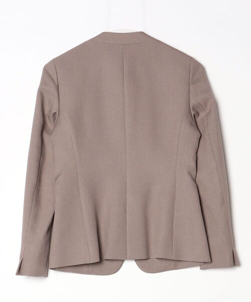 INDIVI（インディヴィ） ノーカラージャケット 34 ブラウン レディース