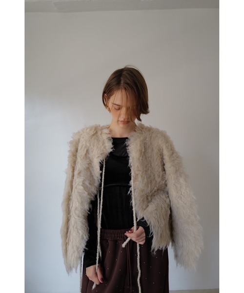 未使用 TRUNC Fluffy Ribbon Cardigan TRUNC カーディガン Fluffy Ribbon Cardigan / フラッフィーリボン