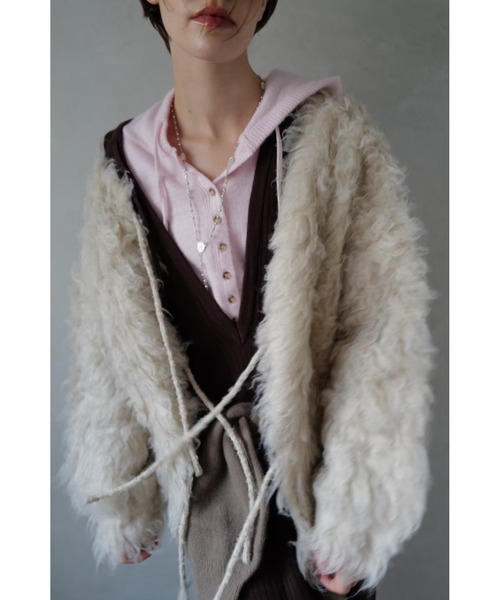 TRUNC カーディガン Fluffy Ribbon Cardigan / フラッフィーリボン