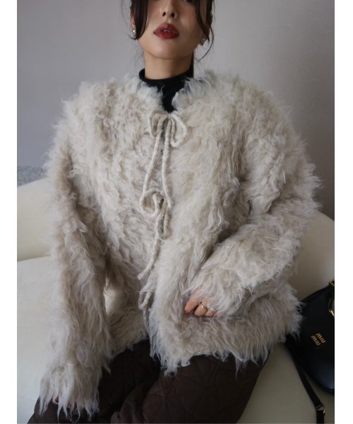 trunc88＊Fluffy Ribbon Cardigan＊リボンカーディガン セール】Fluffy Ribbon Cardigan / フラッフィーリボンカーディガン
