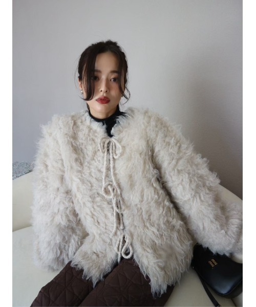TRUNC カーディガン Fluffy Ribbon Cardigan / フラッフィーリボン