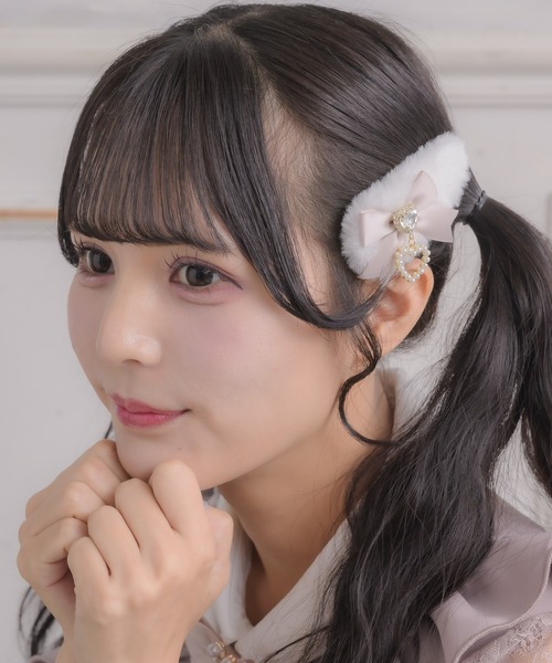 ROJITA（ロジータ） ヘアクリップ リボン付ファークリップセット