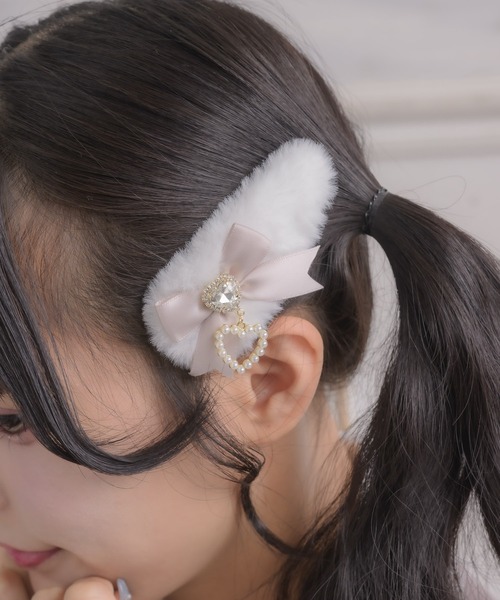 ROJITA（ロジータ） ヘアクリップ リボン付ファークリップセット