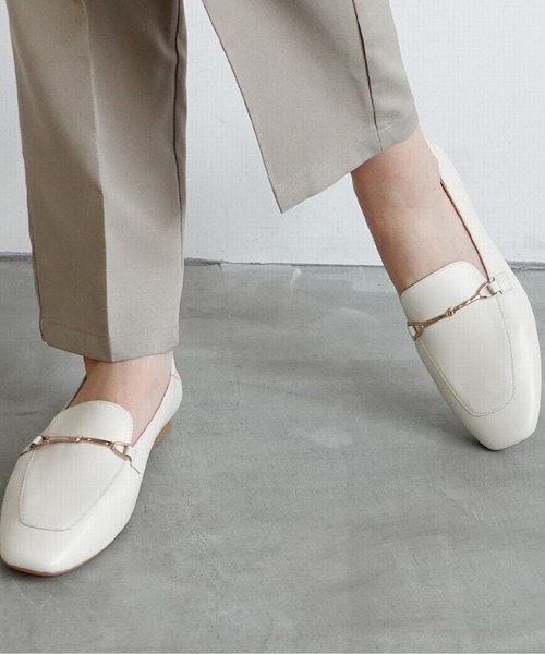 「neue diffusion」 シューズ 24.5cm アイボリー レディース_画像2