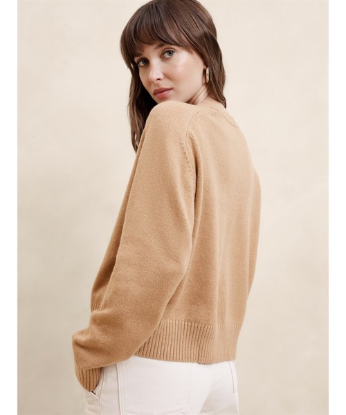 「BANANA REPUBLIC FACTORY STORE」 長袖ニット X-SMALL キャメル レディース_画像3