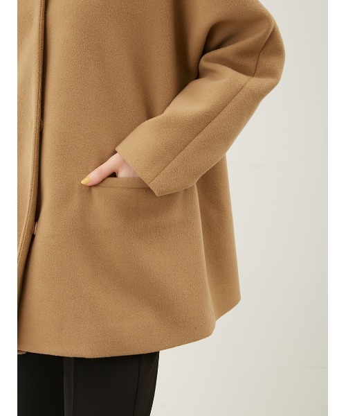 「Mila Owen」 ノーカラーコート 0 グリーン レディース_画像8