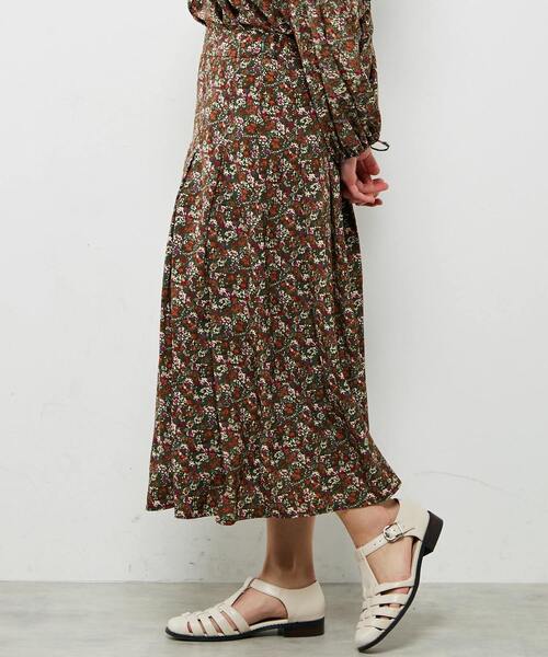 「MELROSE claire」 フレアスカート 3 グリーン レディース_画像2